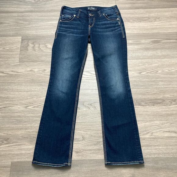 Vintage Y2K Style Silver Jeans Suki Mid Baby Boot Bootcut Jeans Size 27 - Picture 2 of 8